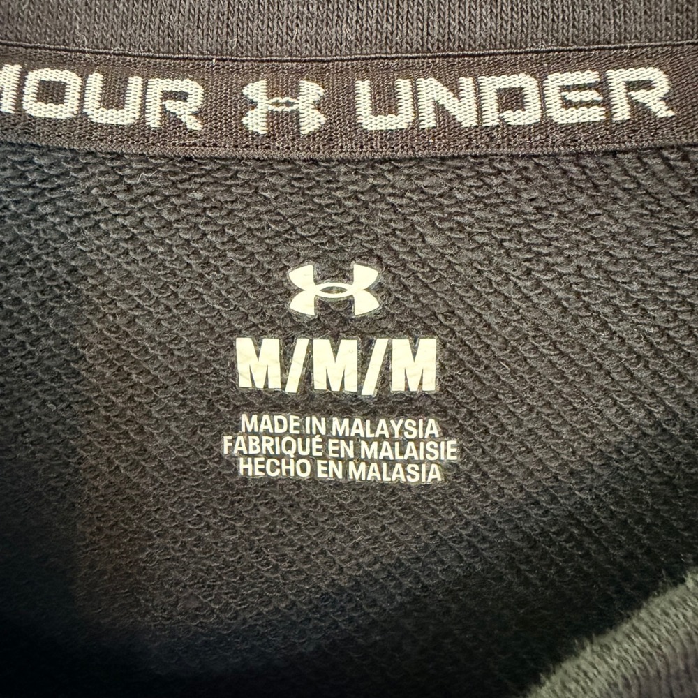 Under Armour Womens M Black Rival Terry Crewneck Sweatshirt Side Pockets - Picture 4 of 6
